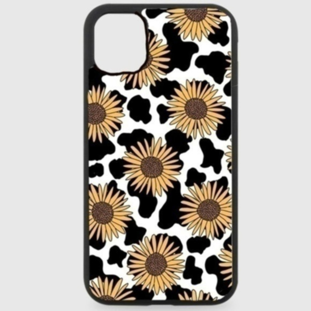 COW Print Sunflower Phone Case